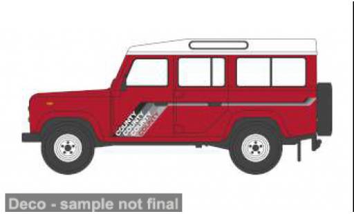 Diecast model cars Land Rover Defender 110 LWB Station Wagon red 1/76 Oxford