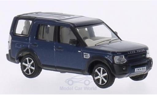 Diecast model cars Land Rover Discovery Base 3 metallic blue RHD 1/76 Oxford