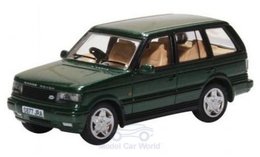 Diecast model cars Land Rover Range Rover P38 () metallic green RHD 1/76 Oxford