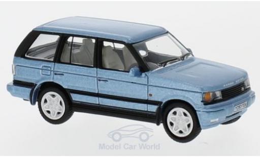 Diecast model cars Land Rover Range Rover P38 metallic blue 1/76 Oxford
