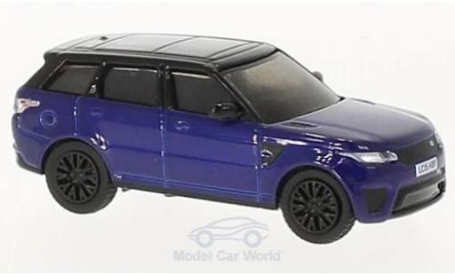 Diecast model cars Land Rover Range Rover SVR Sport blue/black 1/76 Oxford