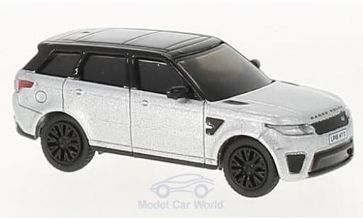 Diecast model cars Land Rover Range Rover SVR Sport metallic grey/black 1/76 Oxford