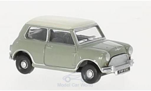 Diecast model cars Mini Cooper D grey/beige RHD 1/76 Oxford