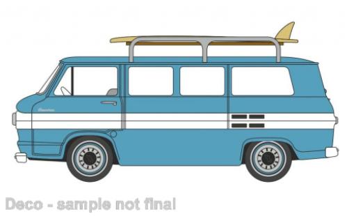 Diecast model cars Chevrolet Corvair fourgon Greenbrier Passenger Wagon turquoise 1961 1/87 Oxford
