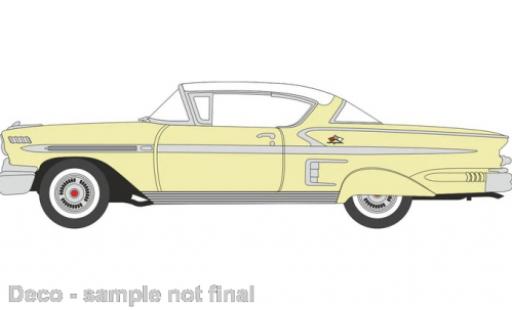 Diecast model cars Chevrolet Impala Coupe Sport yellow/white 1958 1/87 Oxford