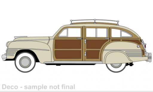Diecast model cars Chrysler Town & Country Station Wagon beige/optique de bois 1942 1/87 Oxford