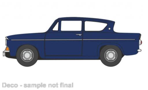 Diecast model cars Ford Anglia 105E blue 1/76 Oxford
