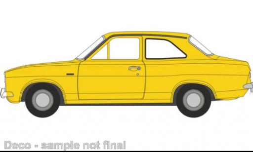 Diecast model cars Ford Escort MK1 MK I yellow 1/76 Oxford
