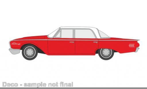 Diecast model cars Ford Fairlane 500 Sedan red/white 1960 1/87 Oxford