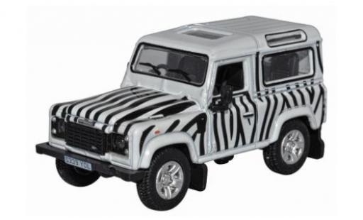 Diecast model cars Land Rover Defender 90 white/black RHD 1/76 Oxford