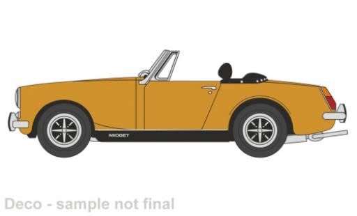 Diecast model cars MG Midget MkIII yellow 1/76 Oxford