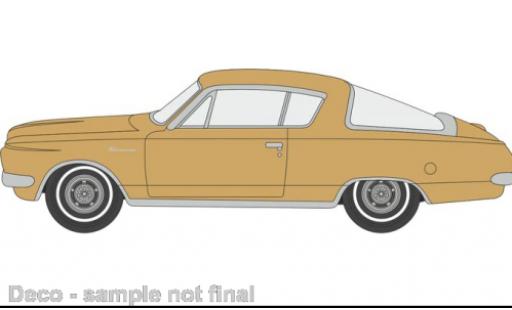 Diecast model cars Plymouth Barracuda 1965 gold 1/87 Oxford