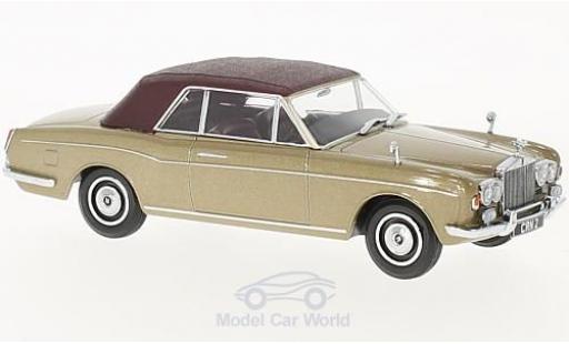 Diecast model cars Rolls Royce Corniche Convertible metallic beige/matt-rot RHD closed 1/43 Oxford