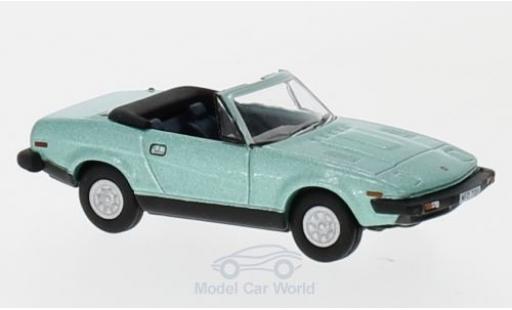 Diecast model cars Triumph TR7 DHC Convertible metallic turquoise 1/76 Oxford