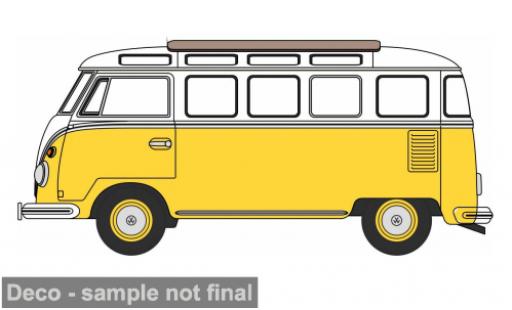 Diecast model cars Volkswagen T1 Base Samba Bus yellow 1/76 Oxford