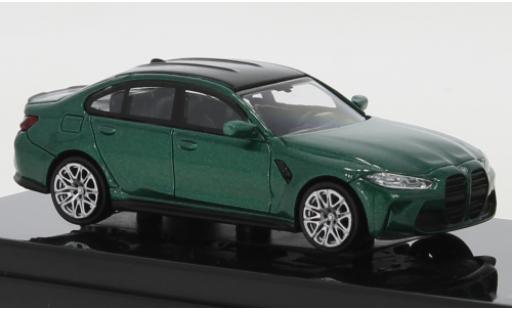 Diecast model cars Bmw M3 berline (G80) metallic green/black 1/64 Para64