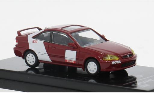 Diecast model cars Honda Civic Si red/white 1999 1/64 Para64