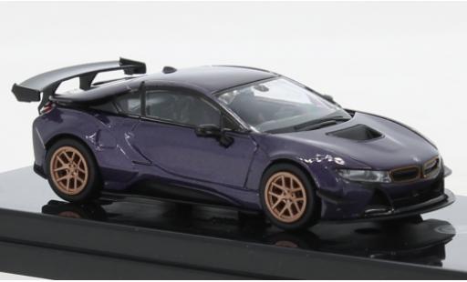 Diecast model cars Bmw i8 lb performance Liberty Walk metallise purple 1/64 Para64