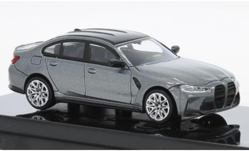 Diecast model cars Bmw M3 berline (G80) metallise grey/black 2020 1/64 Para64