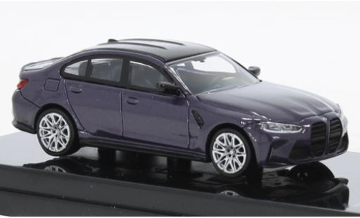 Diecast model cars Bmw M3 berline (G80) metallise purple/black 2020 1/64 Para64