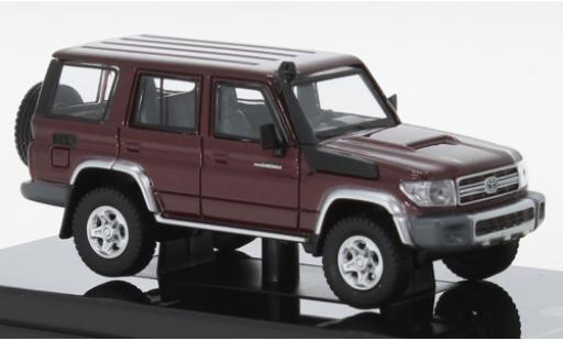 Diecast model cars Toyota Land Cruiser 70 76 metallise red 2014 1/64 Para64