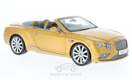 Diecast model cars Bentley Continental GT Convertible gold 2016 1/18 Paragon