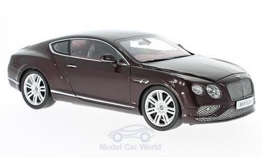 Diecast model cars Bentley Continental GT red RHD 2016 1/18 Paragon