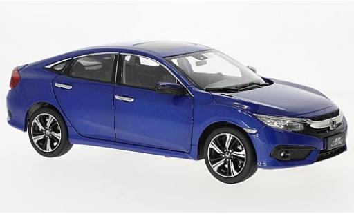 Diecast model cars Honda Civic Base metallic blue 2016 1/18 Paudi