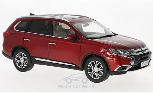 Diecast model cars Mitsubishi Outlander Base metallic red 2016 1/18 Paudi