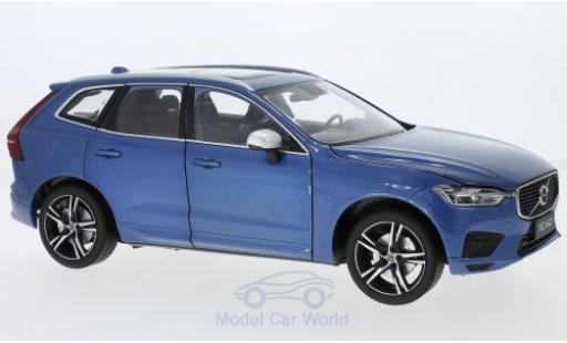 Diecast model cars Volvo XC60 R metallic blue 2018 1/18 Paudi