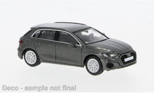Diecast model cars Audi A3 sportback (8Y) metallise grey 2022 1/87 PCX87