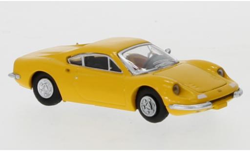 Diecast model cars Ferrari Dino GT 246 yellow 1969 1/87 PCX87