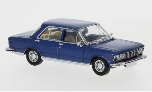 Diecast model cars Fiat 130 Limousine metallic blue 1969 1/87 PCX87