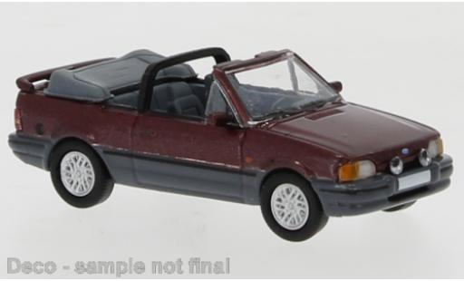 Diecast model cars Ford Escort Cabriolet IV Convertible metallic red/metallic grey 1986 Exklusiv bei Model Car World 1/87 PCX87