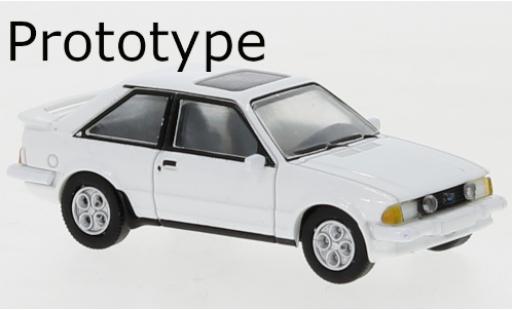 Diecast model cars Ford Escort XR3 MK III white 1981 1/87 PCX87
