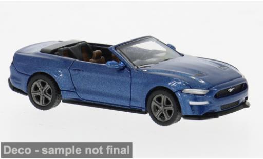 Diecast model cars Ford Mustang Convertible VI blue 2020 1/87 PCX87