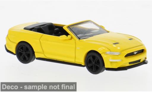 Diecast model cars Ford Mustang Convertible VI yellow 2020 1/87 PCX87