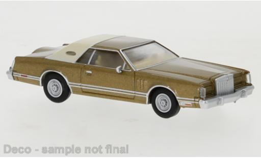 Diecast model cars Lincoln Continental 1977 Mark V gold/matt-beige 1/87 PCX87