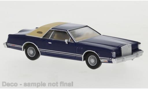 Diecast model cars Lincoln Continental 1977 Mark V metallic blue 1/87 PCX87