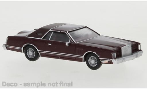 Diecast model cars Lincoln Continental 1977 Mark V metallic red 1/87 PCX87