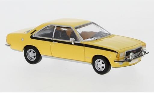 Diecast model cars Opel Commodore B Coupe yellow 1972 1/87 PCX87