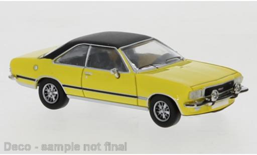 Diecast model cars Opel Commodore B Coupe yellow/matt-black 1972 1/87 PCX87