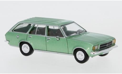 Diecast model cars Opel Rekord D Caravan metallic green 1972 1/87 PCX87