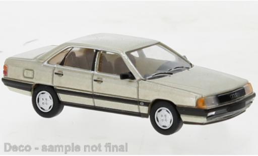 Diecast model cars Audi 100 berline (C3) metallise beige 1982 1/87 PCX87