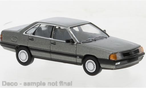 Diecast model cars Audi 100 berline (C3) metallise grey 1982 1/87 PCX87