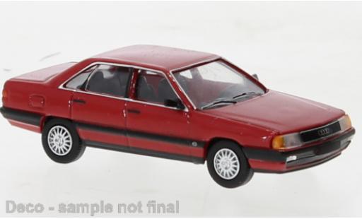 Diecast model cars Audi 100 berline (C3) red 1982 1/87 PCX87