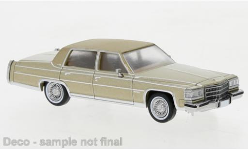 Diecast model cars Cadillac Fleetwood Brougham metallise beige 1982 1/87 PCX87