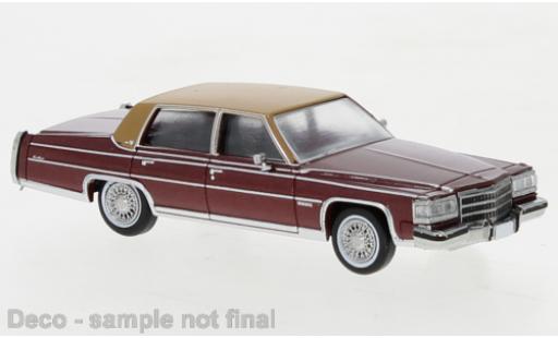 Diecast model cars Cadillac Fleetwood Brougham metallise red /matte-brun 1982 1/87 PCX87