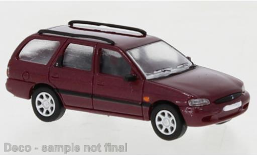 Diecast model cars Ford Escort Turnier MK VII metallise red fonc&Atilde;&copy; 1995 1/87 PCX87