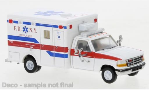 Diecast model cars Ford F-350 Pickup Horton Ambulance white FDNY 1997 1/87 PCX87